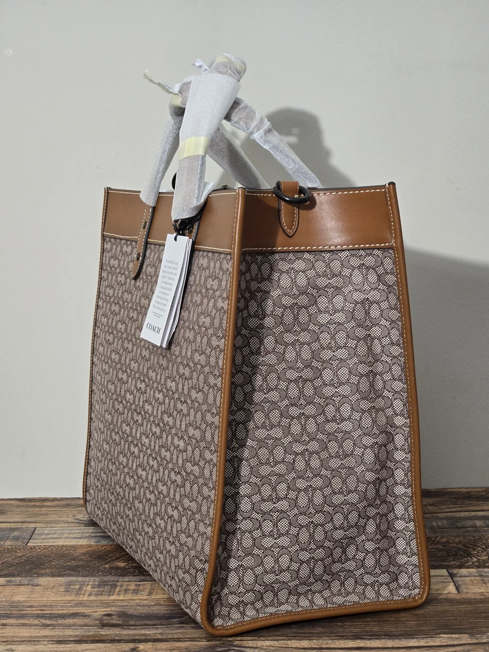 COACH Field Tote 40 In Micro Signature Jacquard